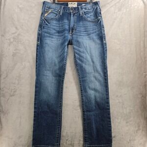 Ariat Mens M4 Relaxed Straight Leg Jeans Blue Denim Size 34x34 Western workwear